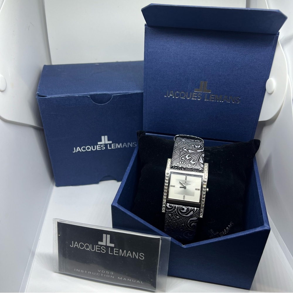 Jacques Lemans Silver and Black Women’s Watch